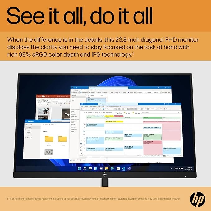 مانیتور استوک HP E24 G5 24 inch