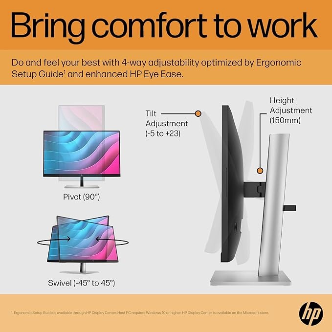 مانیتور استوک HP E24 G5 24 inch