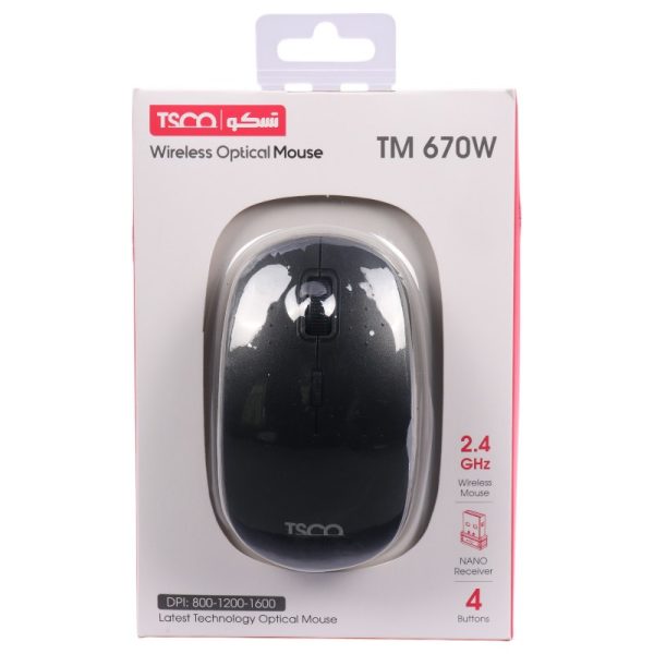 ماوس بی‌سیم تسکو مدل TM 670W